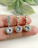 Belly Button Ring with Stunning Clear CZ Crystals