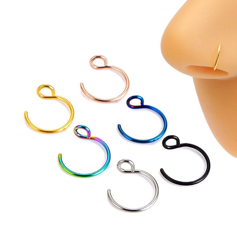 A Pair of Fake Nose Hoop - Fake Nose Ring