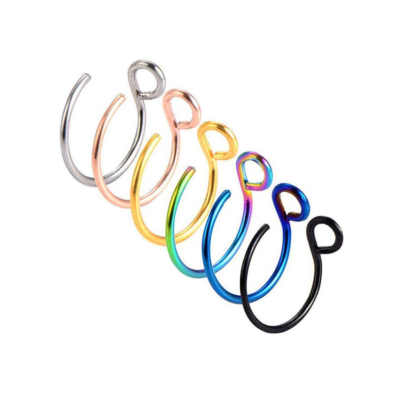 A Pair of Fake Nose Hoop - Fake Nose Ring