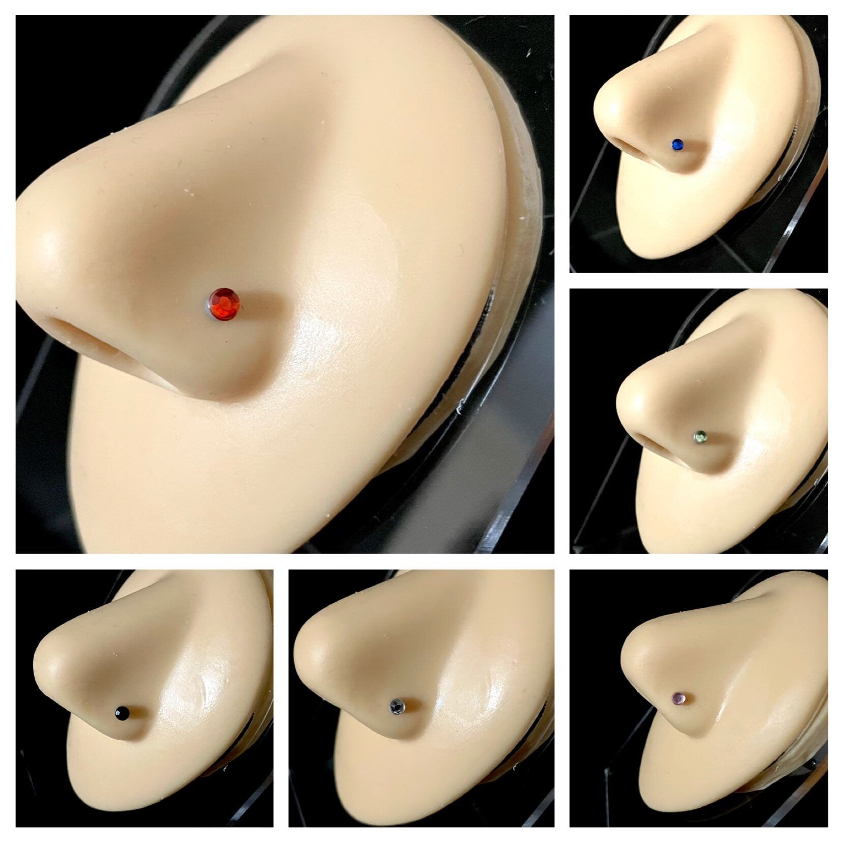 Magnetic Nose Stud - Fake Cartilage Earring - Fake Piercing