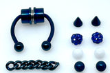 Magnetic Septum Ring with 6 Accessories- Fake Piercing