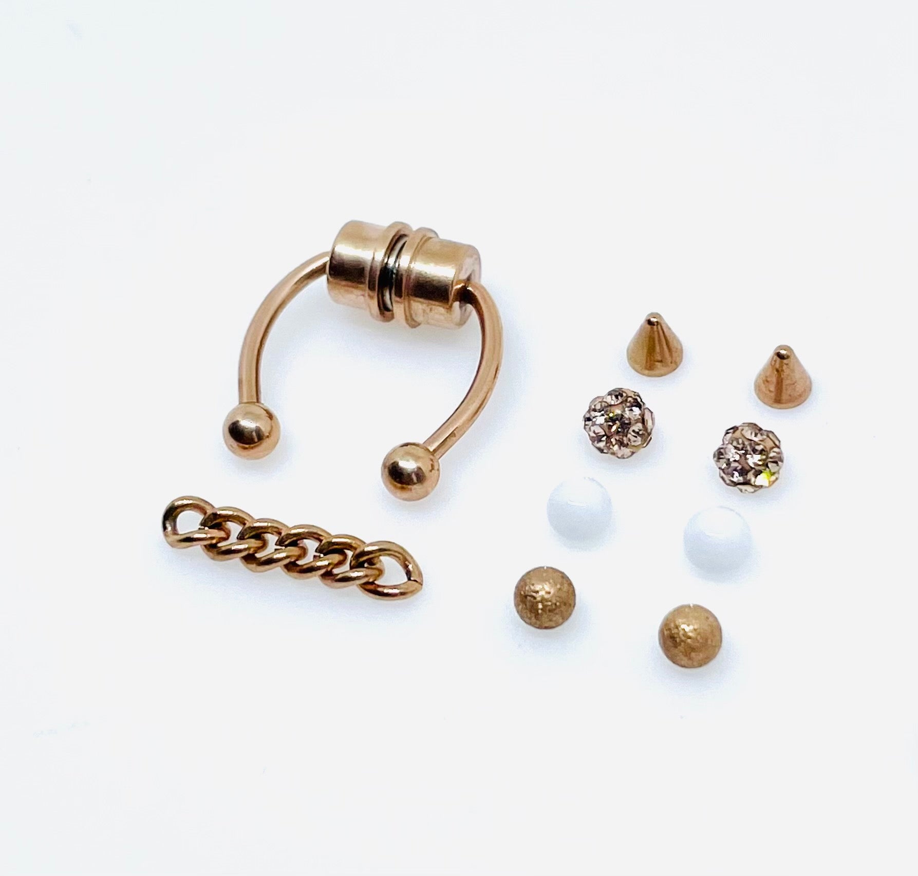 Magnetic Septum Ring with 6 Accessories- Fake Piercing