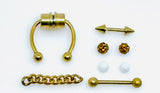 Magnetic Septum Ring with 6 Accessories- Fake Piercing