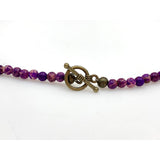Purple Imperial Jasper Necklace, Natural Stone Beaded Necklace