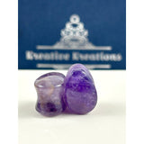 Stone Ear plugs - Amethyst Ear tunnels - Purple Ear Expanders