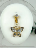 Fake Belly Ring - Butterfly Belly Ring Fake Piercing