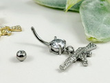 Dangle Belly Button Ring - Gun Shaped Belly Ring