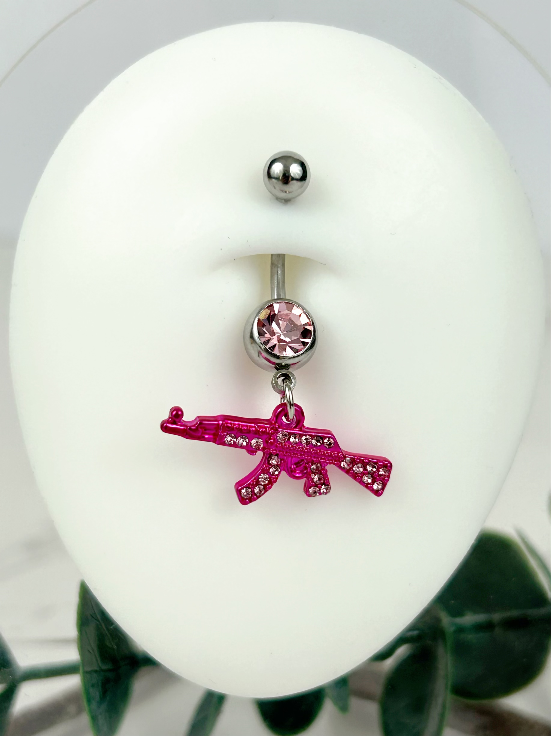 Gun belly button online ring