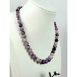 Lepidolite Necklace - Purple Stone Necklace - Natural Stone Necklace