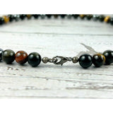 Triple Protection Necklace - Tiger Eye - Obsidian - Hematite