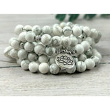 108 Mala Beads Necklace - Howlite Necklace Prayer Beads