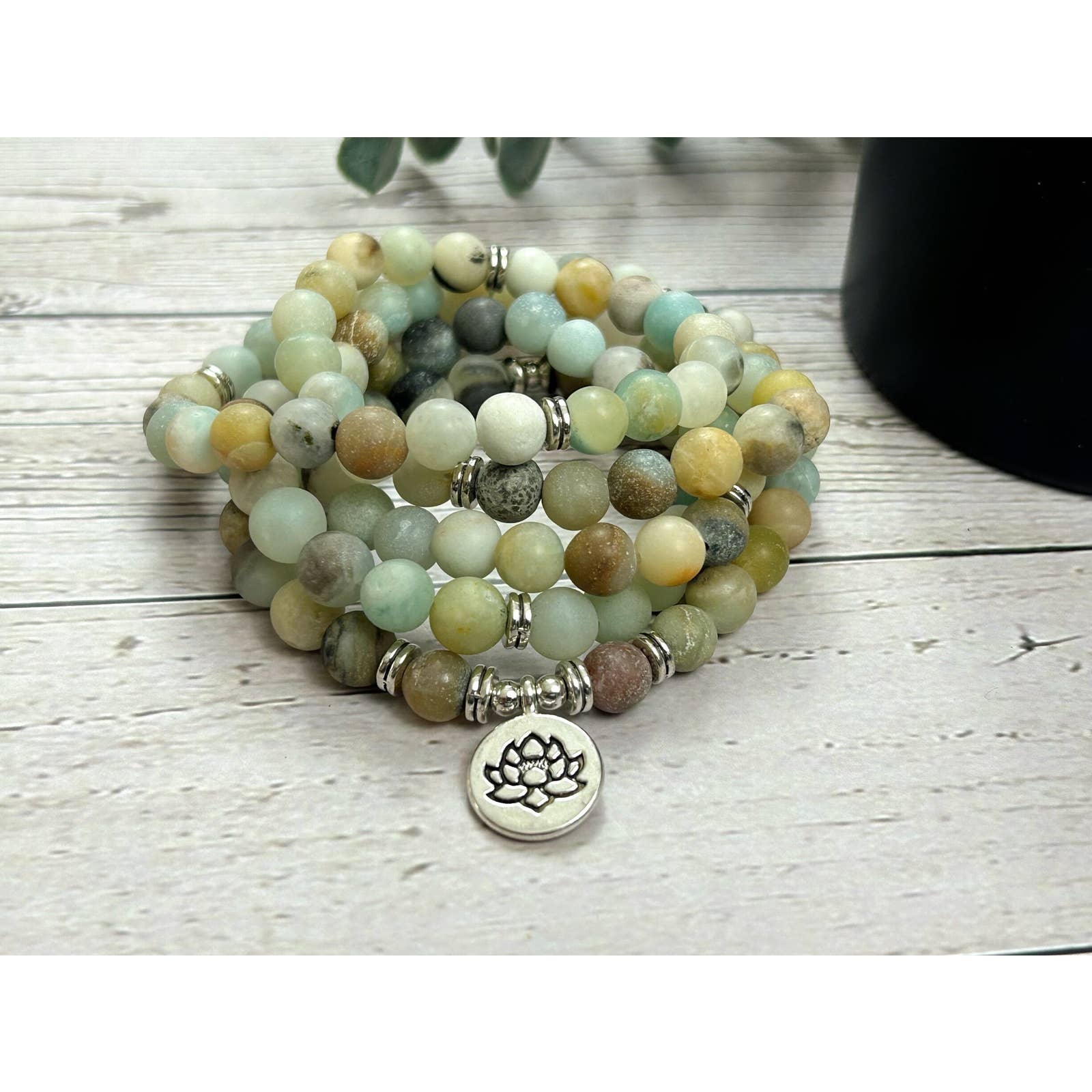 108 Mala Beads Necklace - Amazonite Necklace Prayer Beads - 108 Mala Beads Bracelet