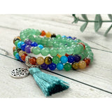 108 Mala Beads Necklace - Green Aventurine Mala Bracelet