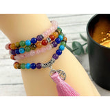108 Mala Beads Necklace - Rose Quartz Mala Beads Bracelet