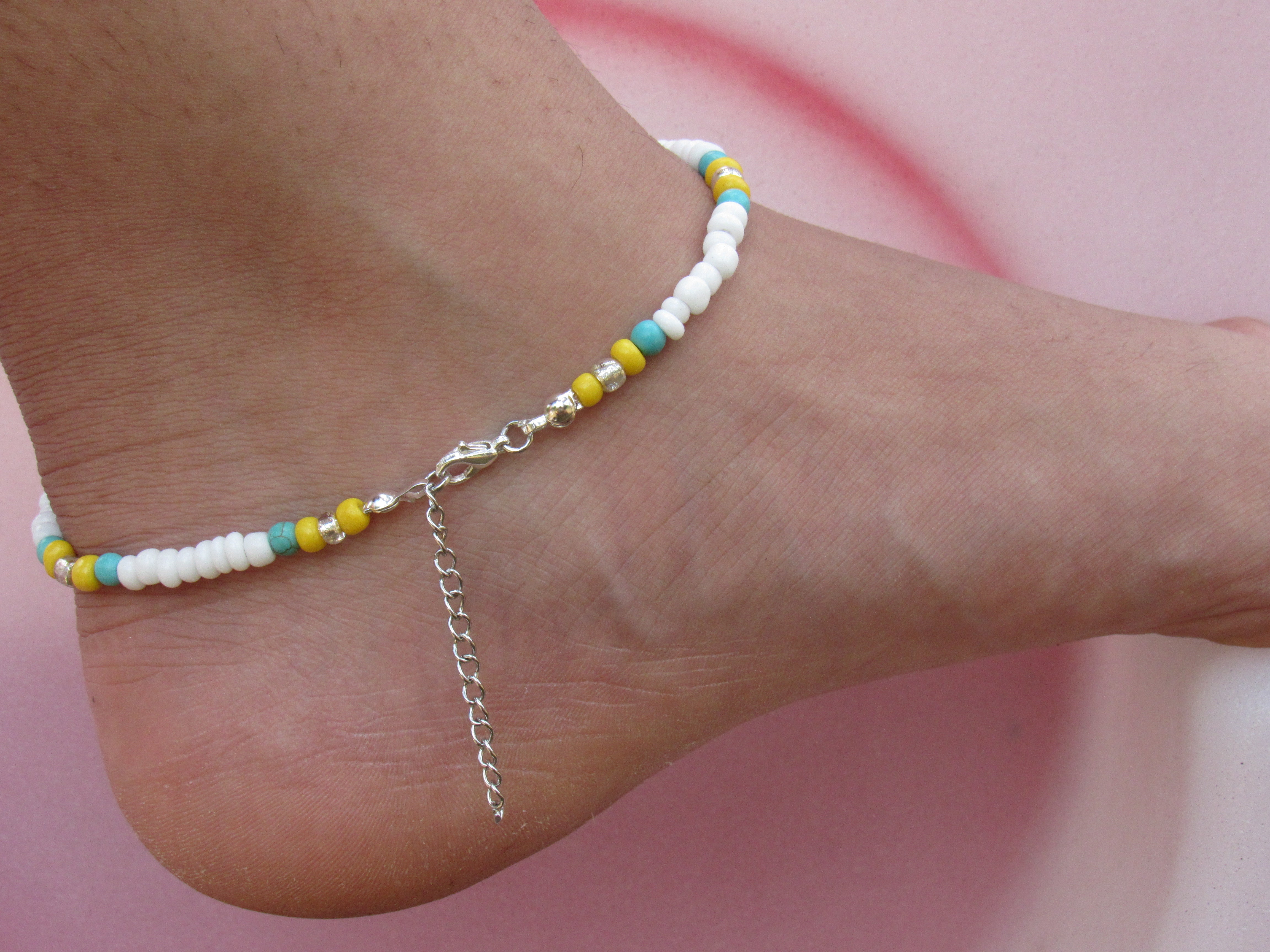 Bohemian Style Dainty Beaded Anklet