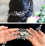 Pearl and Silver Crystal Bridal Hair Comb