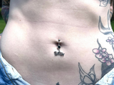 Bitch Belly Button Ring - Dangle Belly Ring