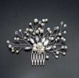 Bridal Hair Comb with Pearls and Crystals