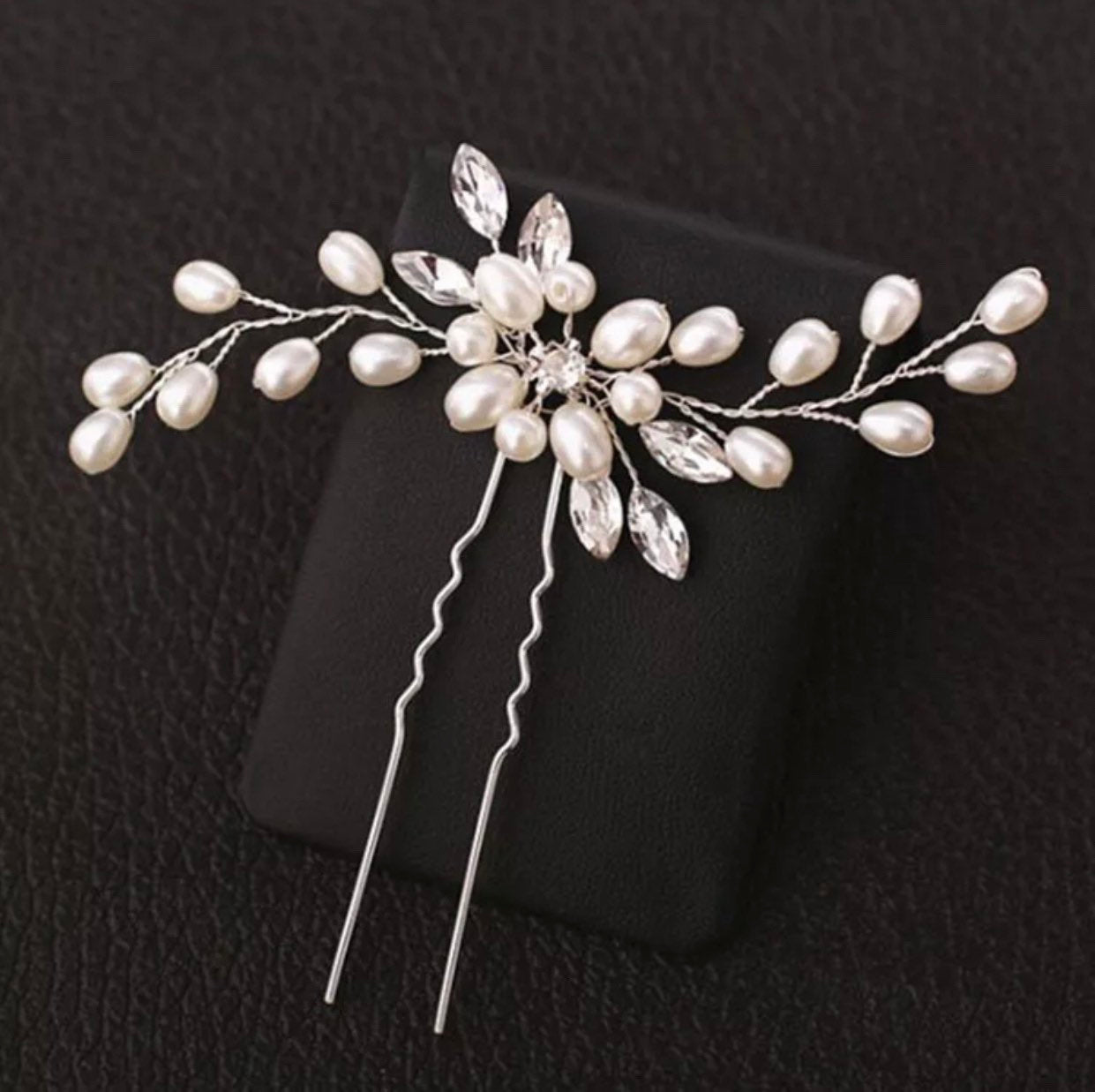 Pearl Crystal Bridal Hair Pins