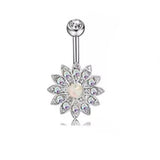 Set of 4 CZ Belly Button Rings