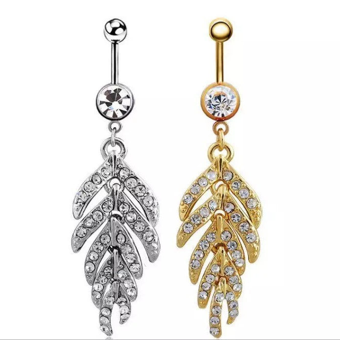 Belly Button Rings sparkles with Micro CZ Crystals