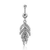 Belly Button Rings sparkles with Micro CZ Crystals