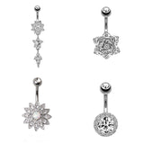 Set of 4 Belly Button Rings
