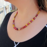Beaded Necklace made with Beautiful Mookaite Jasper Gemstone Beads