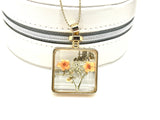 Pressed Flower in a Glass Pendant