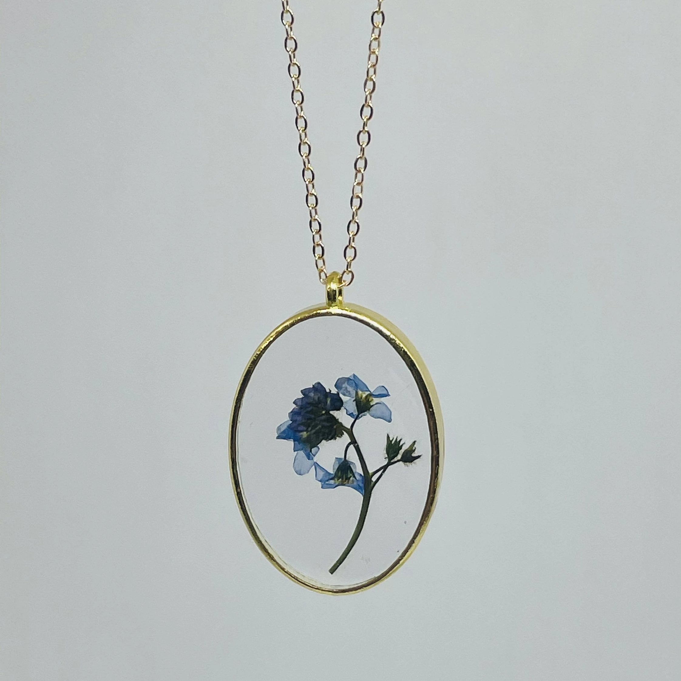 Forget Me Not Pressed Flower Necklace