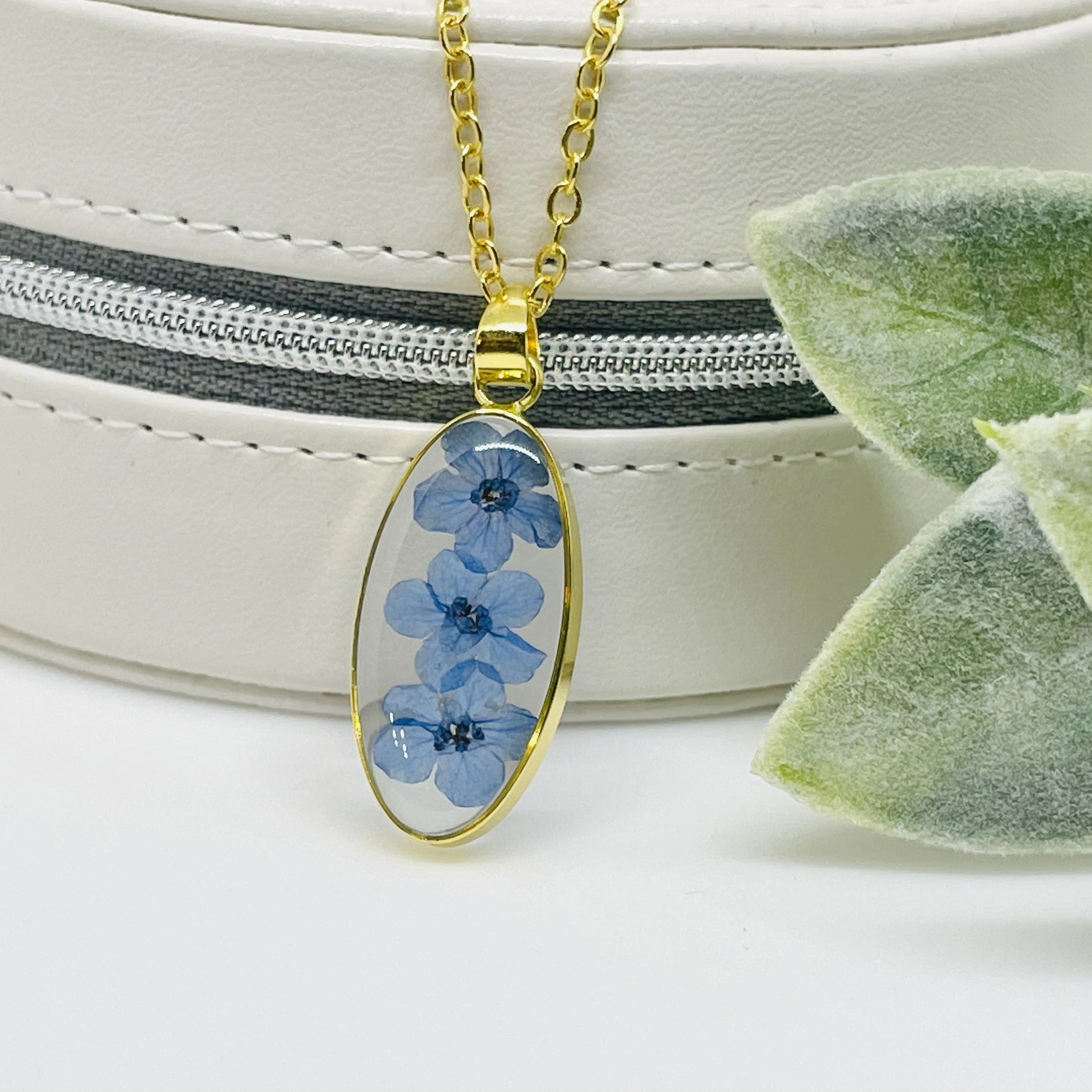 Forget Me Not Pressed Flower Necklace