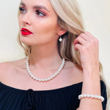 South Sea Shell White Pearl Necklace Set