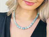 Healing Gemstones Blue Amazonite Necklace