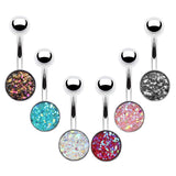 316L Stainless Steel Faux Druzy Belly Button Ring