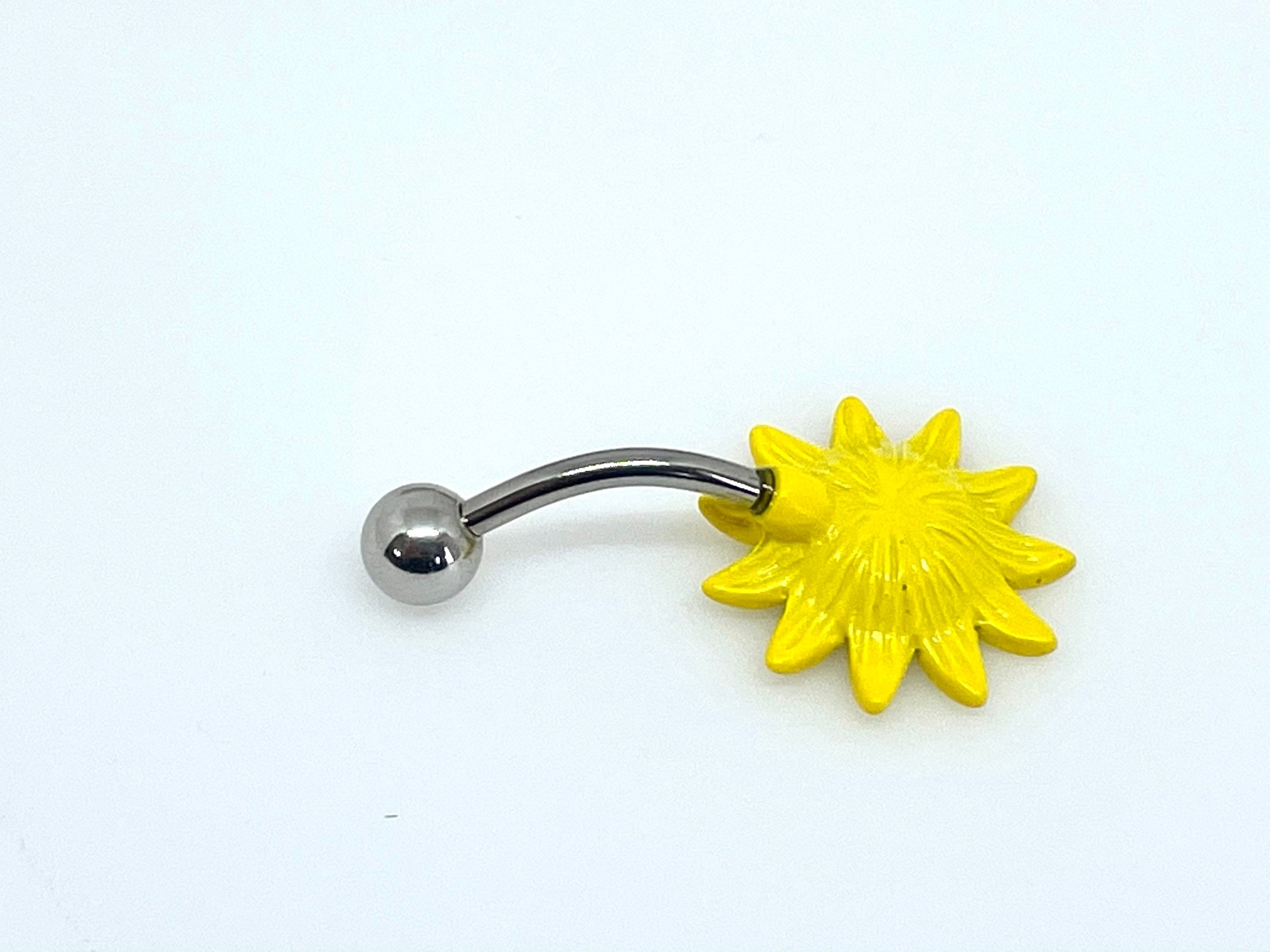 Sunflower Belly Button Ring