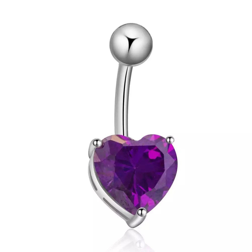 Heart Shaped Belly Button Ring