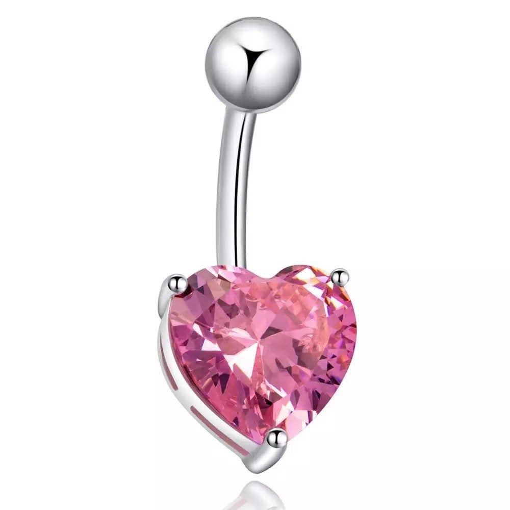 Heart Shaped Belly Button Ring