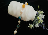 Freshwater Pearl Bracelet with Natural Gemstones