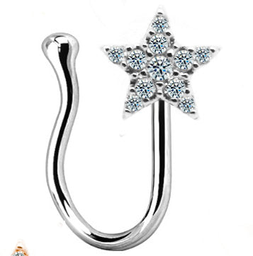 Clip on Nose Ring - Star Nose Cuff