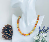 Beaded Necklace - Yellow Jasper Gemstone Necklace