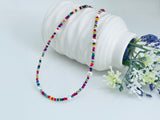Freshwater Pearl Necklace - Rainbow Choker Necklace