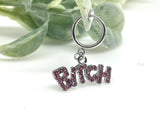 Fake Belly Ring - Dangle Belly Button Ring - Clip on Belly Ring - Bitch Belly Ring