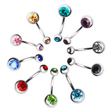 Set of 5 Stainless Steel Belly Rings
