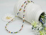 Freshwater Pearl Choker Necklace - Mismatched Seed Beads Necklace