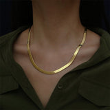 Snake Chain Necklace - Herringbone Necklace