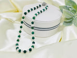 Beaded Necklace with Freshwater Pearls and Jade Stone Beads
