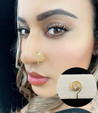 Nose Cuff with sparkling CZ- Fake Nose Ring