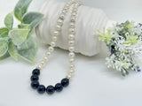 Black Onyx Necklace with Freshwater Pearls