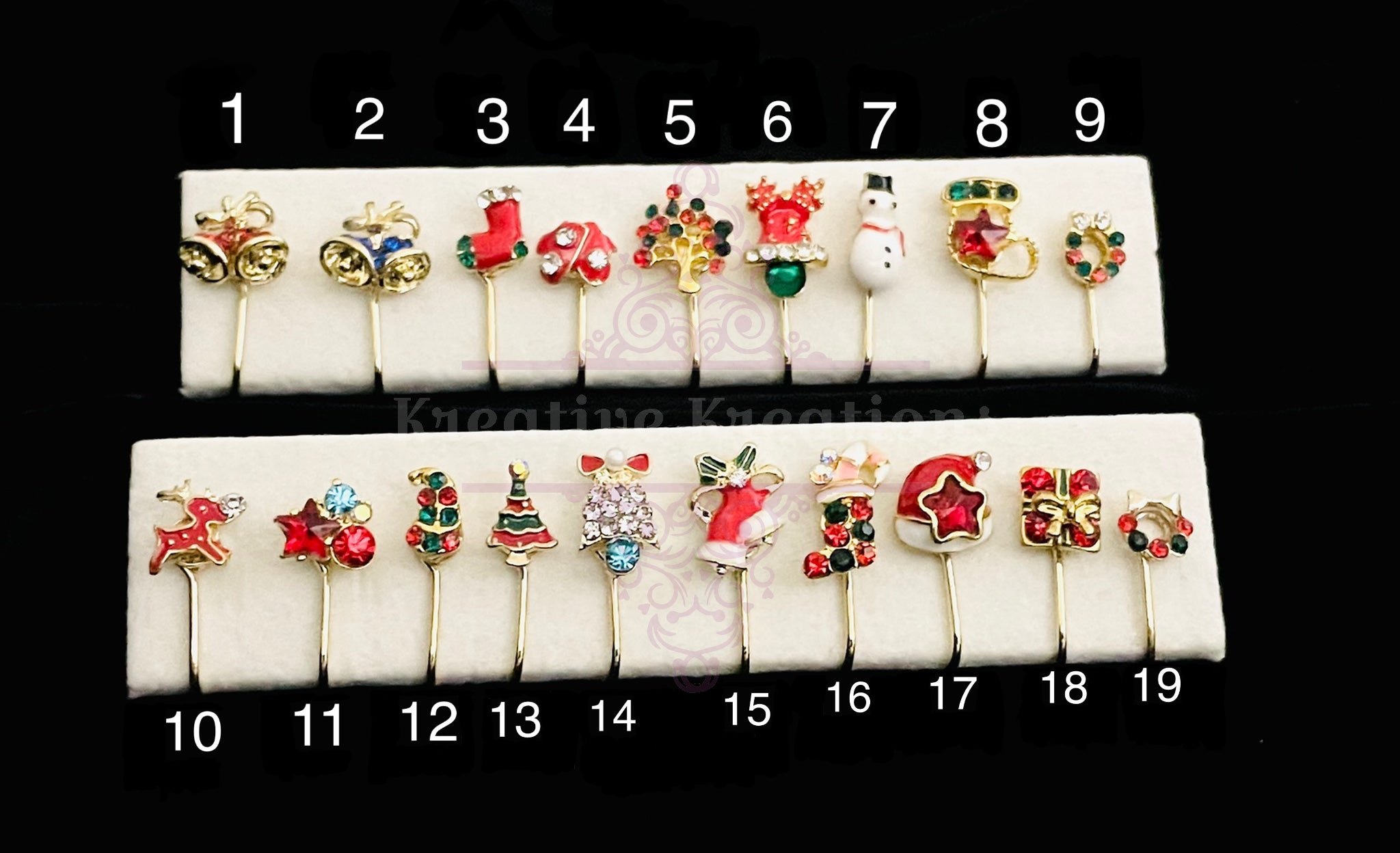 Holiday Theme Nose Cuffs - Fake Piercings
