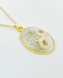 Real Dried Pressed Flower Necklace